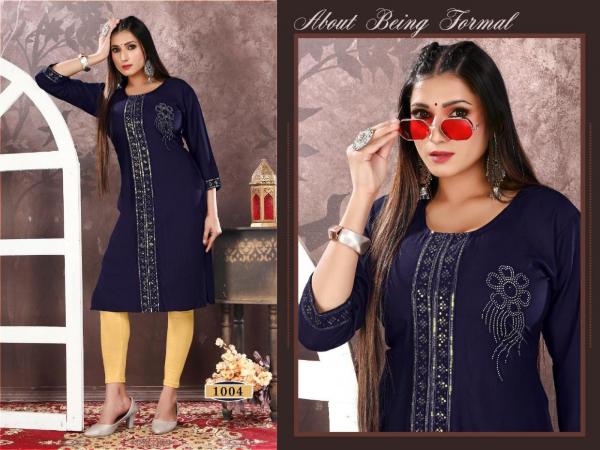 Golden Ziddi vol 1 Rayon Exclusive Designer Kurti Collection